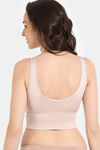 Zivame Double Layered Non Wired 3/4Th Coverage Bra Top With Removable Cookies - Peach Whip — thumbnail 2
